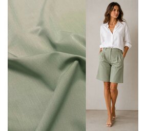 Gabardine Terlenka Stretch T59 - sage green melange