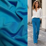 Gabardine de bambou extensible BC47 - bleu azur Gabardine de bambou extensible BC47 - bleu azur