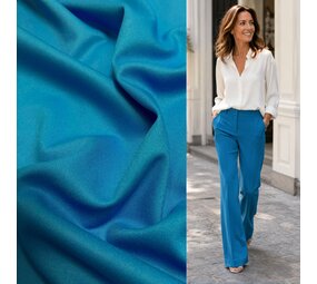 Bamboo Gabardine Stretch BC47 - azure blue Bamboo Gabardine Stretch BC47 - azure blue
