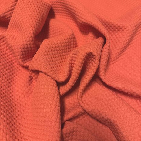 VJ COUPON Tricot extensible à structure gaufrée 4997 - rouge 90+80+40X170CM