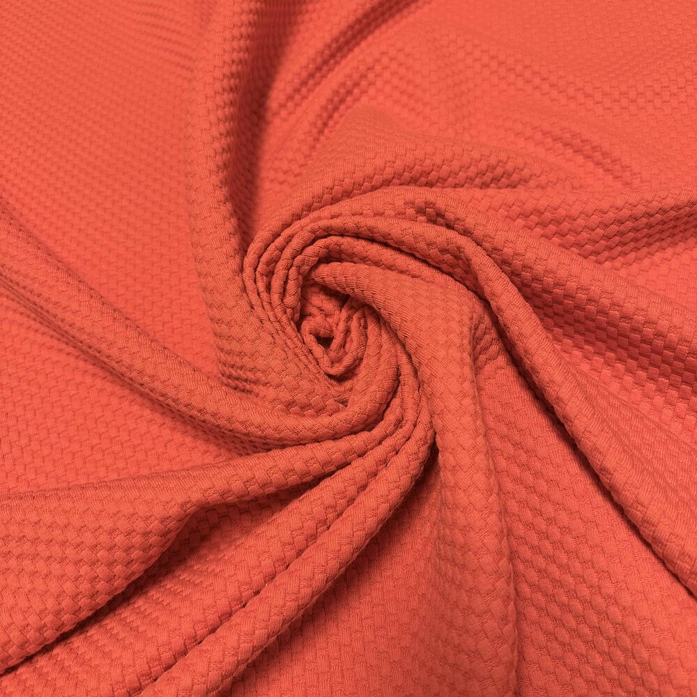VJ COUPON Stretch-Strick mit Waffelstruktur 4997 - rot 90+80+40X170CM