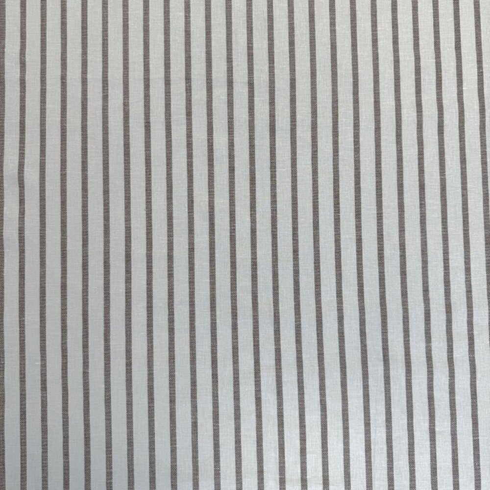 Gewebter Baumwoll-Leinen-Streifen 5575 - Weiß-Taupe Gewebter Baumwoll-Leinen-Streifen 5575 - Weiß-Taupe