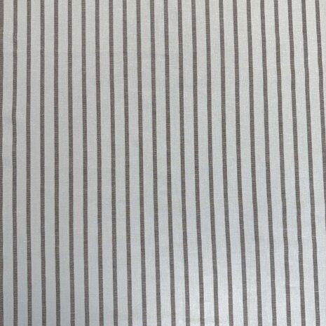 Woven cotton linen stripe 5575 - white taupe Woven cotton linen stripe 5575 - white taupe