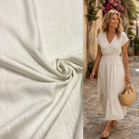 Linnen Viscose 5579 - crème Linnen Viscose 5579 - crème