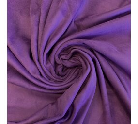 VJ COUPON -Suedine Stretch SU40 - paars   50X140CM