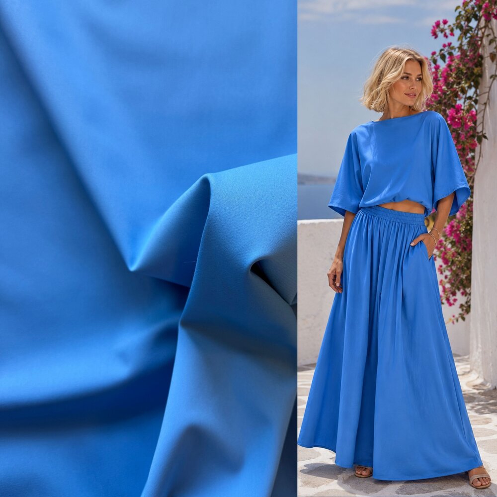 Stretch Katoen 5591 - Blauw Stretch Katoen 5591 - Blauw