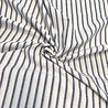 Woven cotton linen stripe 5594 - white blue