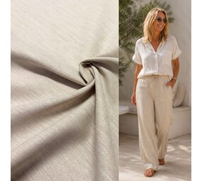 COUPON VJ - Lin Coton LK01 - beige/blanc 135X140CM (GEW) COUPON VJ - Lin Coton LK01 - beige/blanc 135X140CM (GEW)
