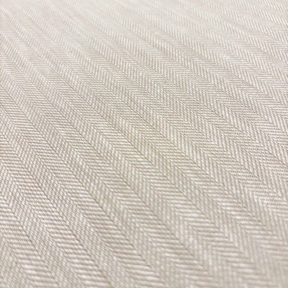 VJ-COUPON - Leinen-Baumwolle LK01 - beige/weiß 135 x 140 cm (GEW)