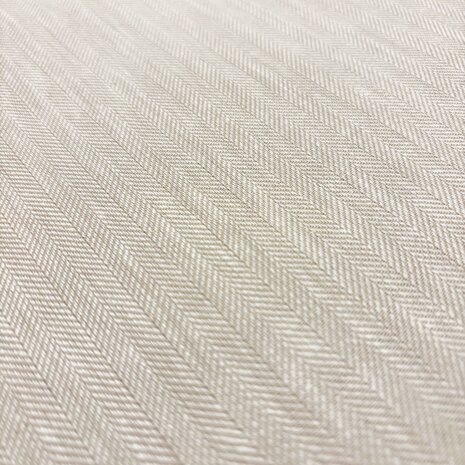 VJ-COUPON - Leinen-Baumwolle LK01 - beige/weiß 135 x 140 cm (GEW)