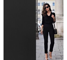VJ- COUPON - Gabardine Terlenka Stretch T17 - Black 140X140CM (FT)