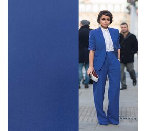 VJ- COUPON  - Gabardine Terlenka Stretch T01 - Kobaltblau 100X140CM