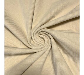 VJ-COUPON - Stretch-Cord aus Baumwolle AB13 - Vanille 110 x 140 cm (Fuß)