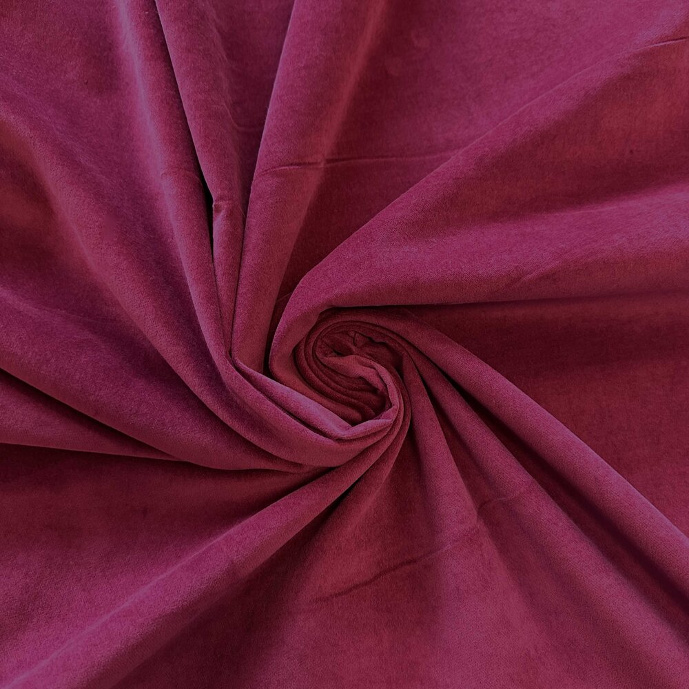 VJ COUPON Baumwollsamt WV02 – Dunkelfuchsia 70 x 140 cm