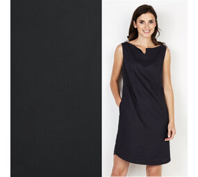 VJ COUPON Stretch Linen L25 - black 120+65X140CM