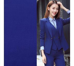 VJ-COUPON Bambus-Gabardine Stretch BC16 - Kobaltblau 100 x 150 cm