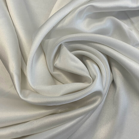 VJ COUPON -Satijnzijde, stretch SD14 - warm wit   175X137CM