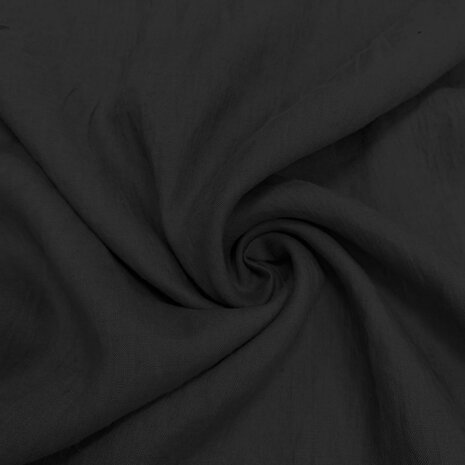 VJ COUPON - Linen Super Fine LV06 - black 150X140CM VJ COUPON - Linen Super Fine LV06 - black 150X140CM