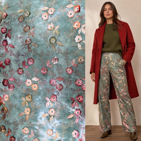 Embroidered corduroy 5651
