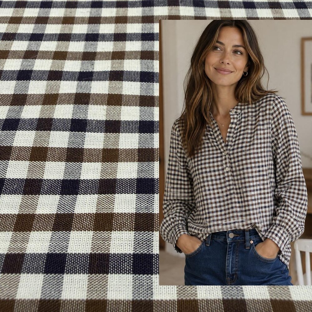 Woven cotton check 5669