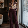 Gabardine Terlenka Stretch (heavy) WT97 - aubergine Gabardine Terlenka Stretch (heavy) WT97 - aubergine