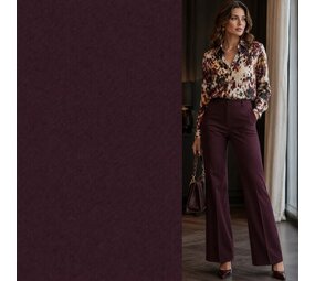 Gabardine Terlenka Stretch (zwaar) WT97 - aubergine
