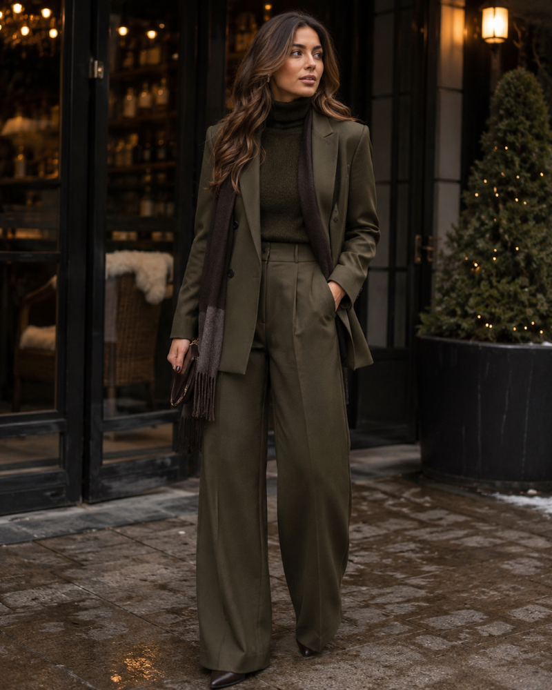 Gabardine Terlenka Stretch (heavy) WT101 - moss green Gabardine Terlenka Stretch (heavy) WT101 - moss green