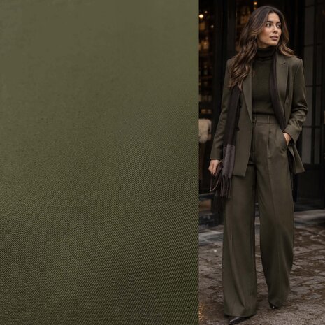 Gabardine Terlenka Stretch (lourd) WT101 - vert mousse Gabardine Terlenka Stretch (lourd) WT101 - vert mousse