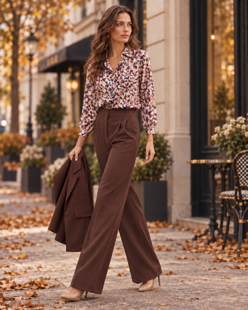 Gabardine extensible en bambou BC48 - rouge prune Gabardine extensible en bambou BC48 - rouge prune