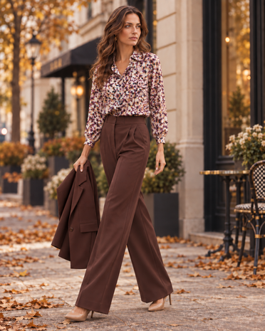 Gabardine extensible en bambou BC48 - rouge prune Gabardine extensible en bambou BC48 - rouge prune