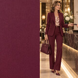 Gabardine Terlenka Stretch (lourde) WT103 - bordeaux Gabardine Terlenka Stretch (lourde) WT103 - bordeaux