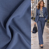 Gabardine Terlenka Stretch (épaisse) WT105 - Jean bleu chiné Gabardine Terlenka Stretch (épaisse) WT105 - Jean bleu chiné