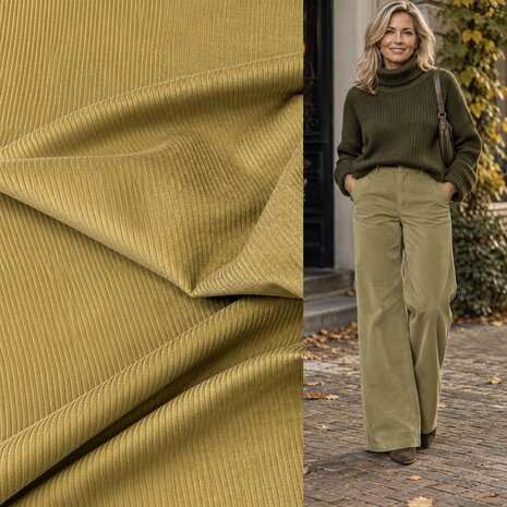 Katoen Corduroy 5696 - olijf Katoen Corduroy 5696 - olijf