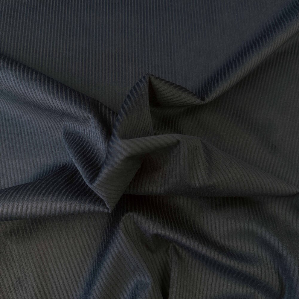 Velours côtelé extensible - 5704 - bleu nuit Velours côtelé extensible - 5704 - bleu nuit