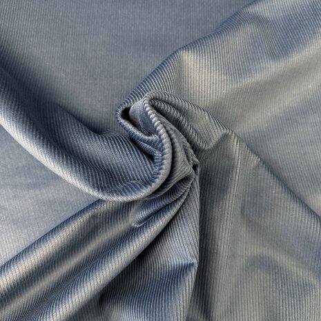 Velours côtelé en coton 5710 - Bleu denim