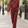 Twill Stretch 5713 - bordeaux/oudroze Twill Stretch 5713 - bordeaux/oudroze