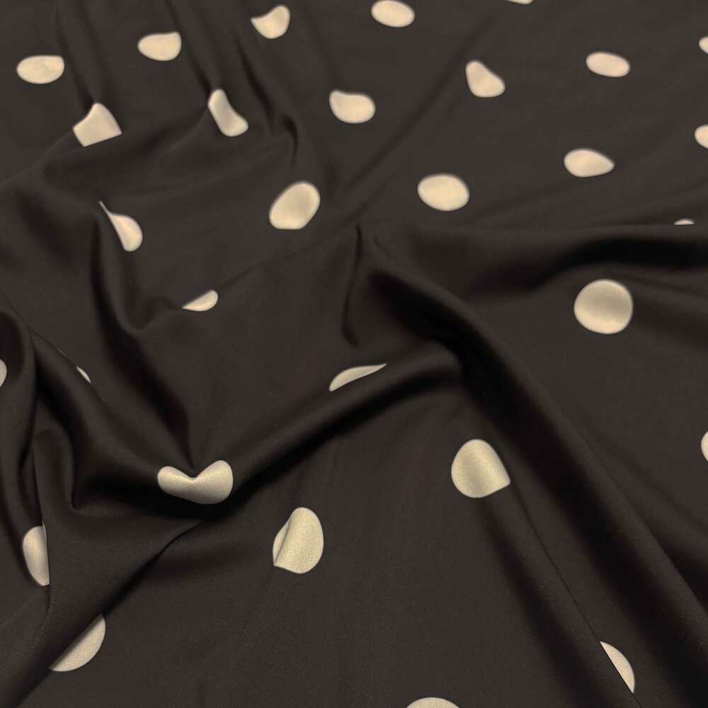 Twill Stretch 5715 - zwart/gebroken wit Twill Stretch 5715 - zwart/gebroken wit