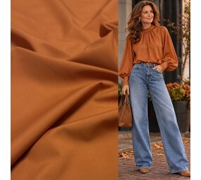 Popeline de coton 5717 - orange brûlé Popeline de coton 5717 - orange brûlé