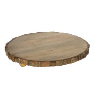 Houten Plateau 'Tree Round' Large