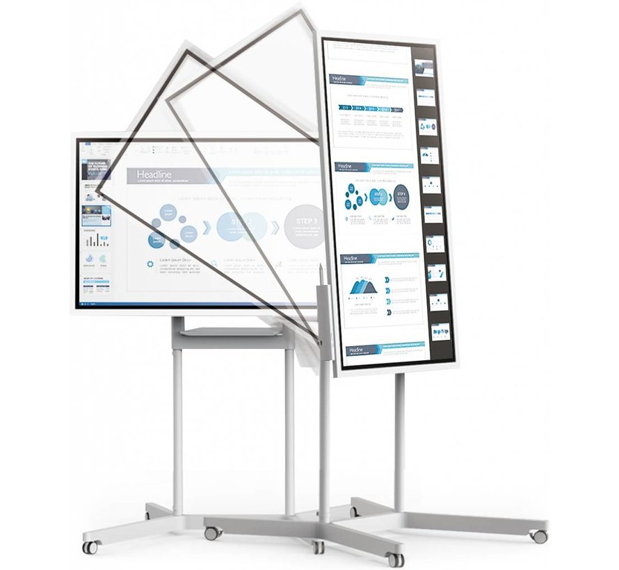 Flip 2 55 inch digitale flipchart voor business - met voet