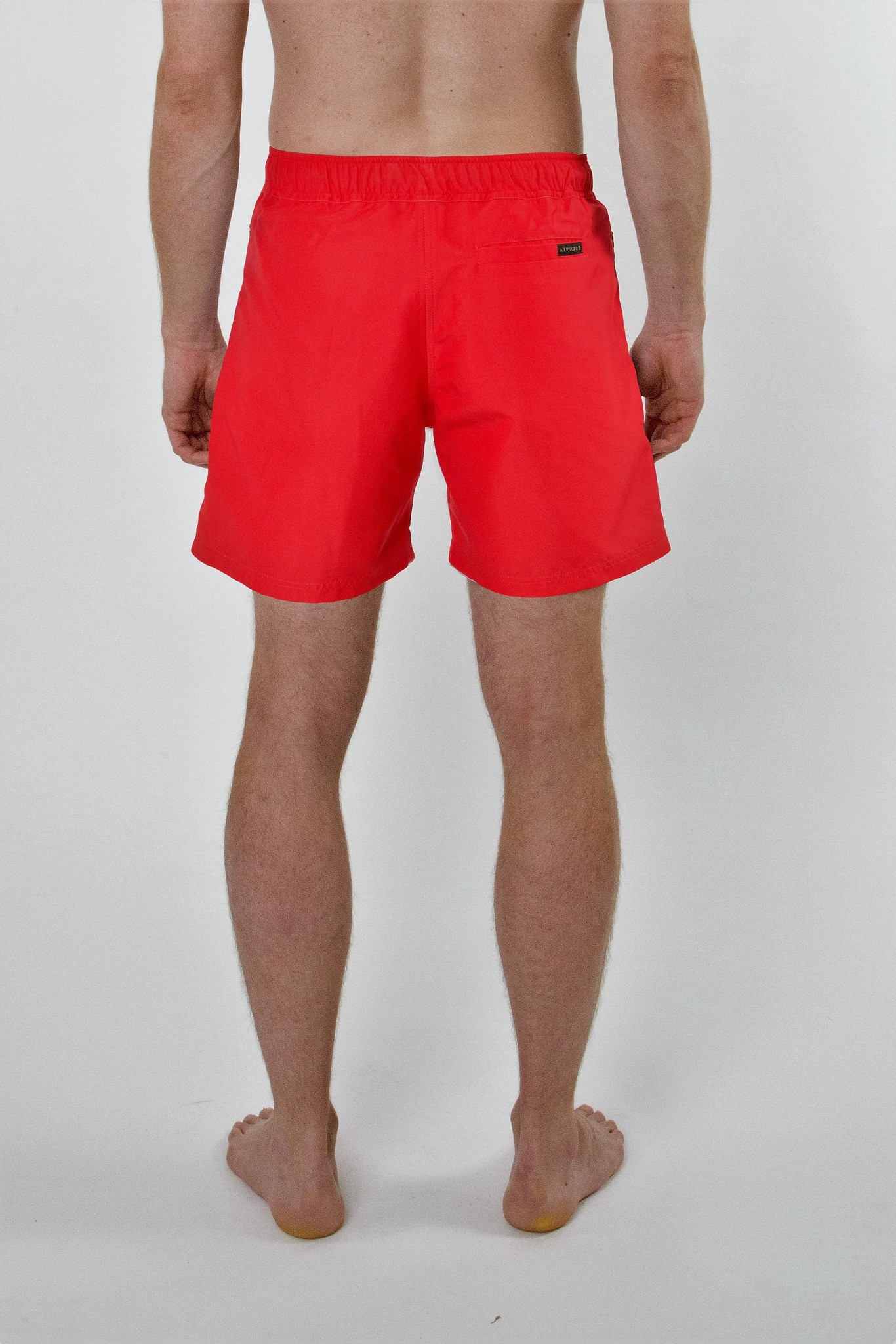 Arpione White Tip Mid-length Swim Short - Pure Red