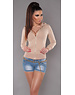 IN-STYLE FASHION BEIGE VEST MET STRASS