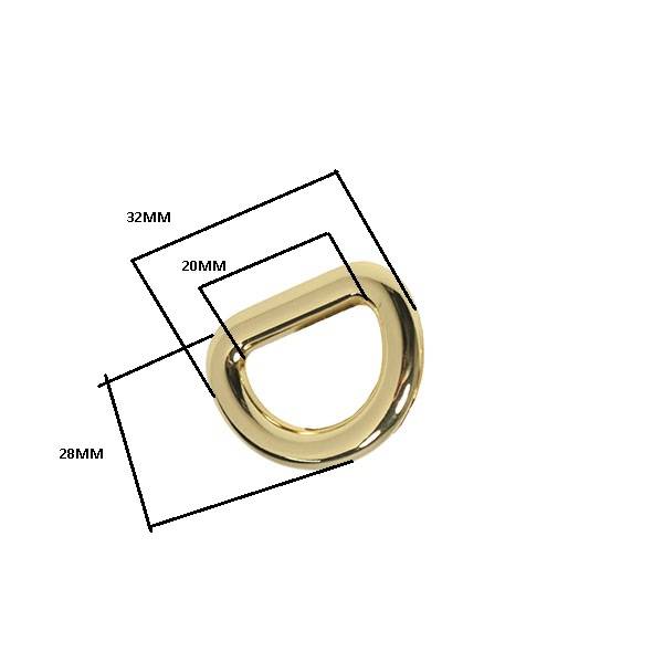 ART 2688 ORFREE D-ring goud 20mm