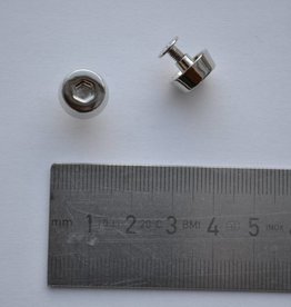VR06 Sierknop met vijsjes rond 10mm zilver