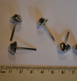 PO5 pootjes met splitpennen 12mm konisch zilver