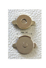 MA14 Ronde magneet 14mm dikte 0.2mm goud (PER 10)