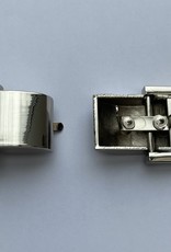 A87 Draagriembevestiging zilver met afdekplaatje(per 2 verpakt) 20mm