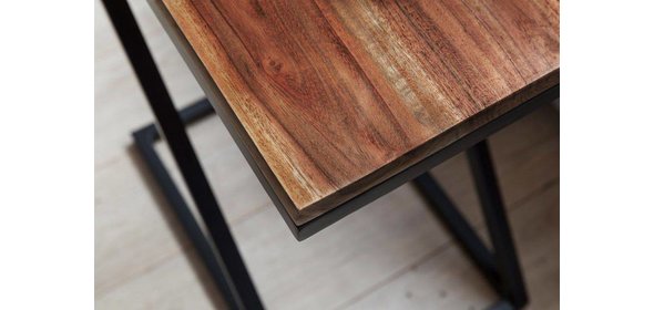 Akola Bijzettafel Z-vorm Sheesham Sky Style Akola Bijzettafel Z-vorm Sheesham