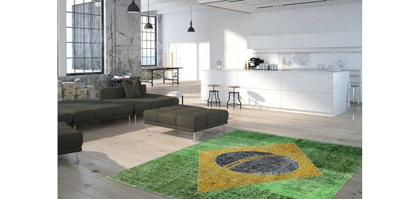 Flags Vloerkleed 160x230 Brazilië Obsession Flags Vloerkleed 160x230 Brazilië