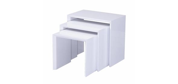 Joker Bijzettafel Set HG Wit Monaica Joker Bijzettafel Set HG Wit